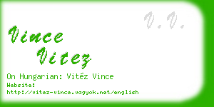 vince vitez business card